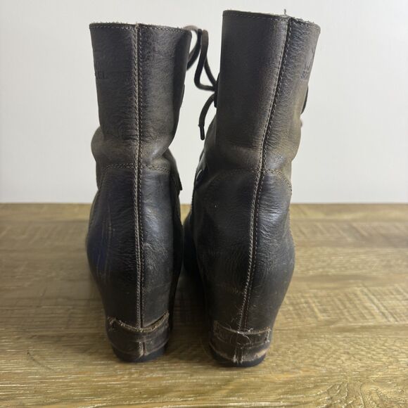 Sorel Joan of Arctic leather wedge waterproof boot brown size 9 - Picture 4 of 10